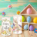 3 Pcs Easter Led Candles Battery Operated Farmhouse Easter Bunny Flower Rabbit Spring Flameless Candles With Remote For Bedroom Living Room Decorative(Flower)