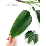 33 Inch Tall Artificial Banana Tree, 9 Branches With Brown Leaves, Uv Resistant Plastic, Ideal For Decorating Indoors Or Outdoors