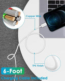 20W USB C Fast Charger with 6FT USB C Cable for iPhone 14 13 12 11 Wall Charger Block