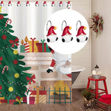 Christmas Shower Curtain Hooks, Gnome Shower Curtain Rings, Hand Painted Resin Christmas Decor, Winter Bathroom Decoration, Red Hat With Yellow Star, Set Of 12