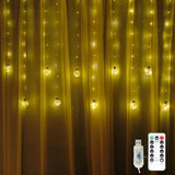 Wishing Ball Curtain Lights, 8 Modes 200 Led Usb Powered Window Curtain String Lights With Remote Globe Twinkle Fairy Fi