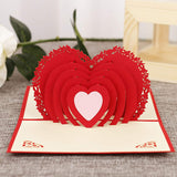 Handmade Pop Up Card Mother'S Day Card Heart Card Greeting Card For Anniversary Romance Card For Wife Husband Mother Fathrer Birthday Wedding