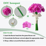 20 Pcs Purple Artificial Orchid Flower For Floating Candle Centerpieces, Faux Flower Head And Stem Diy Crafts Bouquet For Bridal Bouquets Flower Arrangements Table Centers Home Decor.