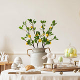 Artificial Lemon Branches?4Pcs Of 27 Inch, Realistic Green Leaves And Yellow Lemon Fruit, Spring Summer Decoration Plants, Kitchen Decor Plant, Home Decor Plants?Greenery Stems