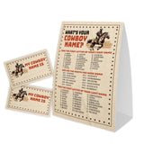 What'S Your Cowboy Name For Baby Shower Game, Birthday Party Decoration, Pack 1 Sign And 30 Name Stickers, Baby Shower Games, Gender Neutral Party Supplies(Mzg03)