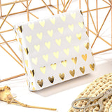Gold Wrapping Paper Roll, Luxury Metallic Gift Wrap With Heart, Geometric & Floral Pattern For Wedding, Birthday, Anniversary, Bridal Shower, Christmas, Valentines, 17 X 120 Inches, 3Rolls