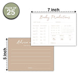 Baby Predictions And Advice Cards, 5" X 7" Minimalism Baby Shower Predictions Cards, Daily Party Games & Activities Favors For Newparents - G02