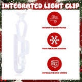 200 Pcs Roof Light Hangers For Christmas Gutters Shingles Fence Universal Clip Hooks For Hanging C7, C9 And Mini Lights Outdoor Waterproof Xmas Holiday Light Clips (Only Hangers, No Light-Bulb