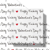 Funny Valentine'S Day Wrapping Paper Roll, Mini Roll, Happy F*Ing Valentine'S Day Lettering With Red Heart Gag Gift Wrap For Wedding, Anniversary, Birthday, Engagement, 17 Inches X 16.4 Feet