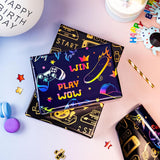 Gaming Wrapping Paper, Blue Birthday Wrapping Paper For Boys, Holographic Video Game Controller Theme Gift Wrap For Boys Men Birthday, Christmas, Father'S Day (Mini Roll, 17 In X 33 Ft)