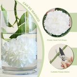 4Pcs Hydrangea Artificial Flowers 25" Faux Hydrangea Flowers, White Fake Hydrangeas Latex Real Touch Flowers With Stems For Home Decor Party Wedding Floral Arrangements