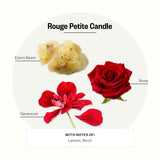 Luxury Scented Candles For Home, Charcoal Rouge - Petite Aromatherapy Jar Candle With Soy Wax Blend