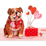 Valentine Pop Up Cards, English Bulldog, I Woof You, 3D Greeting Card, Gift For Mom, Godmother, Stepmom, Sister, Grandma, Mother In Law, Aunt, Wife, 5X7 - Includes Envelope And Message Note