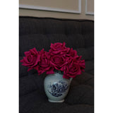 Real Touch Roses, Artificial Roses | 10Pcs Faux Mini Roses Bouquet,Real Touch Fuchsia Roses For Wedding Centerpiece, Home & Party Decor (Fuchsia)