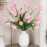 18.9 "Large Pink Simulation Tulip Artificial Flowers, 30-Pack. Perfect For Spring Weddings, Valentine'S Day, Easter, Mother'S Day, And Elegant Home And Table Vase Arrangements.