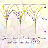 Easter Flower Decorations 12 Pack Easter Egg Picks Artificial Forsythia Flowers With Eggs For Floral Arrangements Table Centerpieces