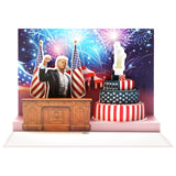 Birthday Card, Talking Donald President Greeting Cards With Real Voice Message & Light For Men And Women, Parents, Couples (Birthday -Statue Of Liberty)