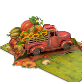 Harvest Truck Pop Up Card, Pumpkin, Scarecrow, Sunflower, 3D Greeting Cards, Gifts For Happy Fall Autumn, Birthday, Thanksgiving, Table Decorations, 5X7 - Includes Envelope And Message Note