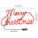 24 Inch Christmas Window Silhouette Lights,Merry Christmas Window Silhouette Lights,Double Side Lamp Decoration For Holi