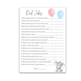 Dad Jokes Gender Reveal Party Game, Daddy Jokes Baby Shower Trivia Games — Pack Of 25 — Fun Dad Joke Game, Elephant Pink Or Blue, Funny Trivia, Baby Sprinkle, Co-Ed Couples Shower, Birthday G510-Djk