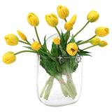 Artificial Latex Tulips Flowers, 15 Pcs Real Touch For Home, Garden, Wedding, Party & Festival Decorations, Diy Flower Arrangements, Yellow