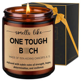 Scented Candles - Breast Cancer Survivor Gifts For Woman - Chemo Comfort Items, Cancer Care Gifts For Women - Funny Mastectomy, Cheer Up, Surgery Recovery Present For Chemo Patients, Mom
