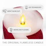 - Flameless Holiday Led Candle Battery Operated Moving Flame - Red Candy Cane - Pack Of 1-5.5" - Unscented Indoor Realistic Flickering Safe