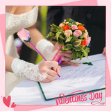 120 Pack Valentine'S Day Rose Pens Cute Rose Ballpoint Pen Blue Ink For Valentines Stationery Gift Present Party Favor Goodie Bag Office Teachers' Day Supplies(Pink And Red)