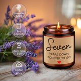 7 Year Anniversary Candle Gifts For Him Her Boyfriend Gf Husband Wife, 7Th Anniv. Couples Gifts - Copper 7Th Wedding Anniversary Happy Presents For Couple, Happy Seventh Year Anniv.