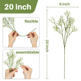 Maqiahn 6 Baby Breath Artificial Flowers - Babies Breath Flowers Artificial Bulk Faux Flowers Bouquet White Flores Greenery Real Touch Fake Flowers Arrangements Wedding Centerpieces Tables Decorations