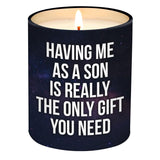 Birthday Gifts For Mom From Son - Mom Birthday Gifts From Son - Moms Gift Ideas - Mother Gift, Funny Mother Candle, 10 Oz Jar Lemongrass Scent Soy Wax Candle