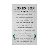 Valentines Day Card For Bonus Son Stepson Unbiological Adopted Step Son Birthday Graduation Easter Gifts