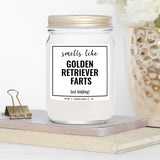 You Nique Designs Smells Like Golden Retriever Farts 8Oz Soy Candle - Dog Farts Candle Gifts For Golden Retriever Lovers - Funny Gifts For Women, Men, Dog Lovers (Lavender & Vanilla)