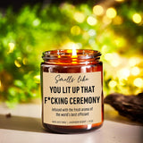 Funny Scented Candle, Wedding Officiant Gifts For Wedding Day, Officiant Proposal Gifts - Thank You Presents For Best Officiant - 9 Oz
