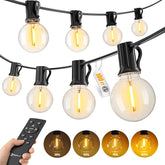 100FT G40 Outdoor String Lights with Remote Dimmable Shatterproof Patio Lights
