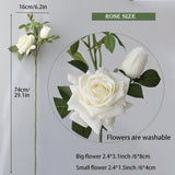 Artificial Silk Flowers Real Touch Realistic Roses Bouquet Long Stem For Home Wedding Party Valentine'S Day Mother'S Day Table Centerpieces Decorations (White,8 Flower Head)