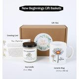 New Beginnings Box - Daisy Mug & Candle Gifts For New Job, Farewell, Good Luck