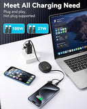 2 Pack 5 in 1 Retractable 100W Multi USB Charging Cable 3.86FT Fast Charge