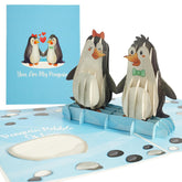 Penguin Pebble 3D Pop Up Card, You Are My Penguin Valentine Love Card For Couples, Anniversary, Birthday Card For Husband, Wife, Fiance, Boyfriend Or Girlfriend, Romantic Wedding Gift