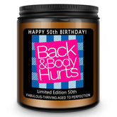 50Th Birthday Gifts For Her Him, Happy 50Th Birthday Candles Gift For Women Men, Funny 50 Years Old Decorations Ideas- Lavender Scented Candle