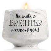 Candle Gifts For Women – The World Is Brighter Because Of You Lavender Scent 6 Oz Soy Inspirational Candles For Best Friend, Sister, Mom – Birthday, Galentine'S, Valentine'S Day, Christmas Gifts