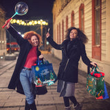 8 Pack Christmas Gift Bags With Handles, Large Non-Woven Tote Bags For Wrapping Xmas Party Favors, 12.8"X9.8"X6.7