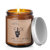 Funny Relaxation Valentines Gifts For Women Men, Last Word Look It'S On Fire Candle, Cool Birthday Gift For Her, Bff, Valentine'S Day Sarcastic Presents, Lavender Scented Candle, 7Oz