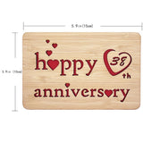Wooden 38Th Anniversary Card,Handmade Wedding Anniversary Greeting Cards,38Th Anniversary Card For Her,Him,Husband,Wife