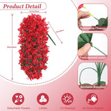 2Pcs Fake Flowers Bougainvillea Artificial Flowers Uv Resistant Faux Hanging Plants Vine For Indoor Outdoor Planter Vase Home Porch Garden Wedding Summer Decor (Red)