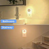 4 Pack LED Night Light with High Low Off Switch Warm White Indoor Plug In Nightlights for Bedroom Hallway Bathroom