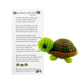 Valentines Day Gifts, Handmade Cute Crocheted Sea Turtle Pocket Hug Token, Small Gifts, Greeting (Brown Turtle)