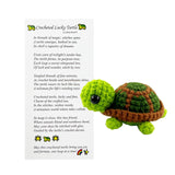 Valentines Day Gifts, Handmade Cute Crocheted Sea Turtle Pocket Hug Token, Small Gifts, Greeting (Brown Turtle)