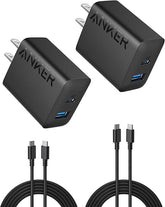 2 Pack 20W USB C Fast Charger with 2 Cables for iPhone 17 16 15 iPad and More