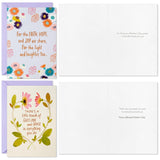 Hallmark Religious Mother's Day Card Assortment (16 Cards with Envelopes) Purple, Teal and Orange Flowers